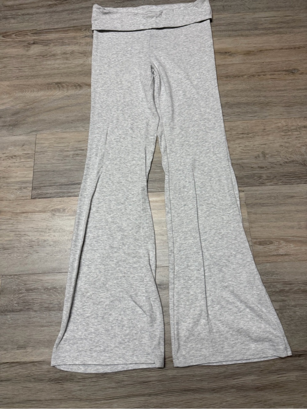 Always Light Gray Fold-Over Waist Flare Leggings